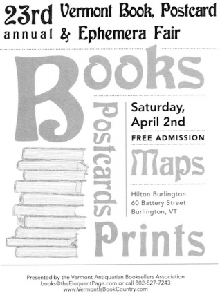 Vermont Antiquarian Booksellers Association Book &amp; Ephemera Fair